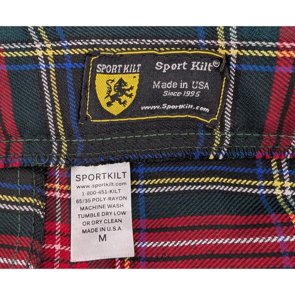 Sport Kilt Womens  Stewart Black‎ Tartan Plaid Micro Mini Pleated Skirt Medium - Picture 10 of 11
